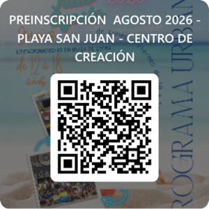 Código QR para PREINSCRIPCIÓN AGOSTO 2026 - PLAYA SAN JUAN - CENTRO DE CREACIÓN (1)