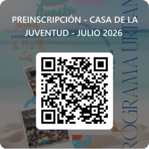 Código QR para PREINSCRIPCIÓN - CASA DE LA JUVENTUD - JULIO 2026